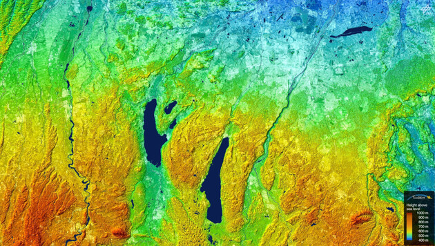 Satellitenbild von Südbayern