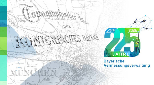 Historische Landkarte Bayerns mit Logo