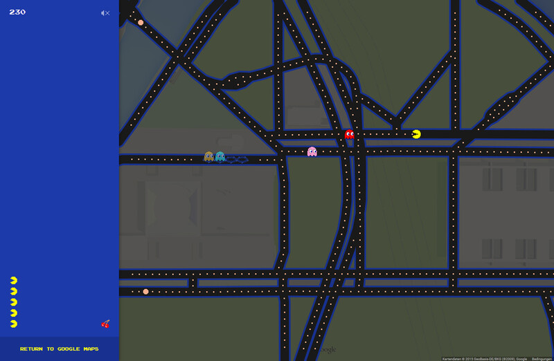Pacman rund um den Bundestag in Berlin? Google macht's heute möglich (Foto: Screenshot Google Maps)