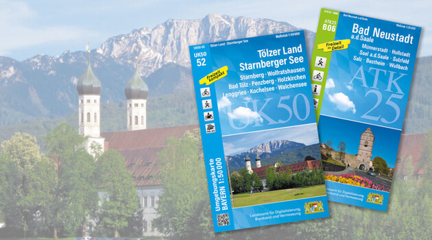 Bild vom Kloster Benediktbeuern, darauf das Titelblatt der ATK25 B06 und UK50-52. 