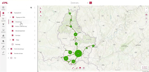 Landkarte von Luxemburg