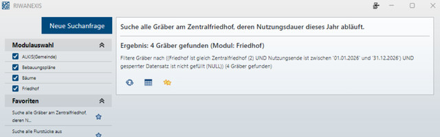 Screenshot der Software Riwanexis